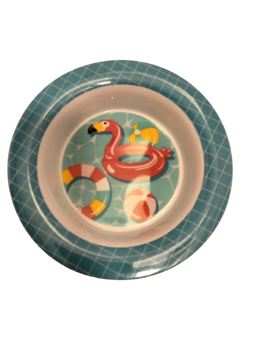 Flamingo Bowl Small Cereal Summer Poolside Kids Party Beachy Coastal
